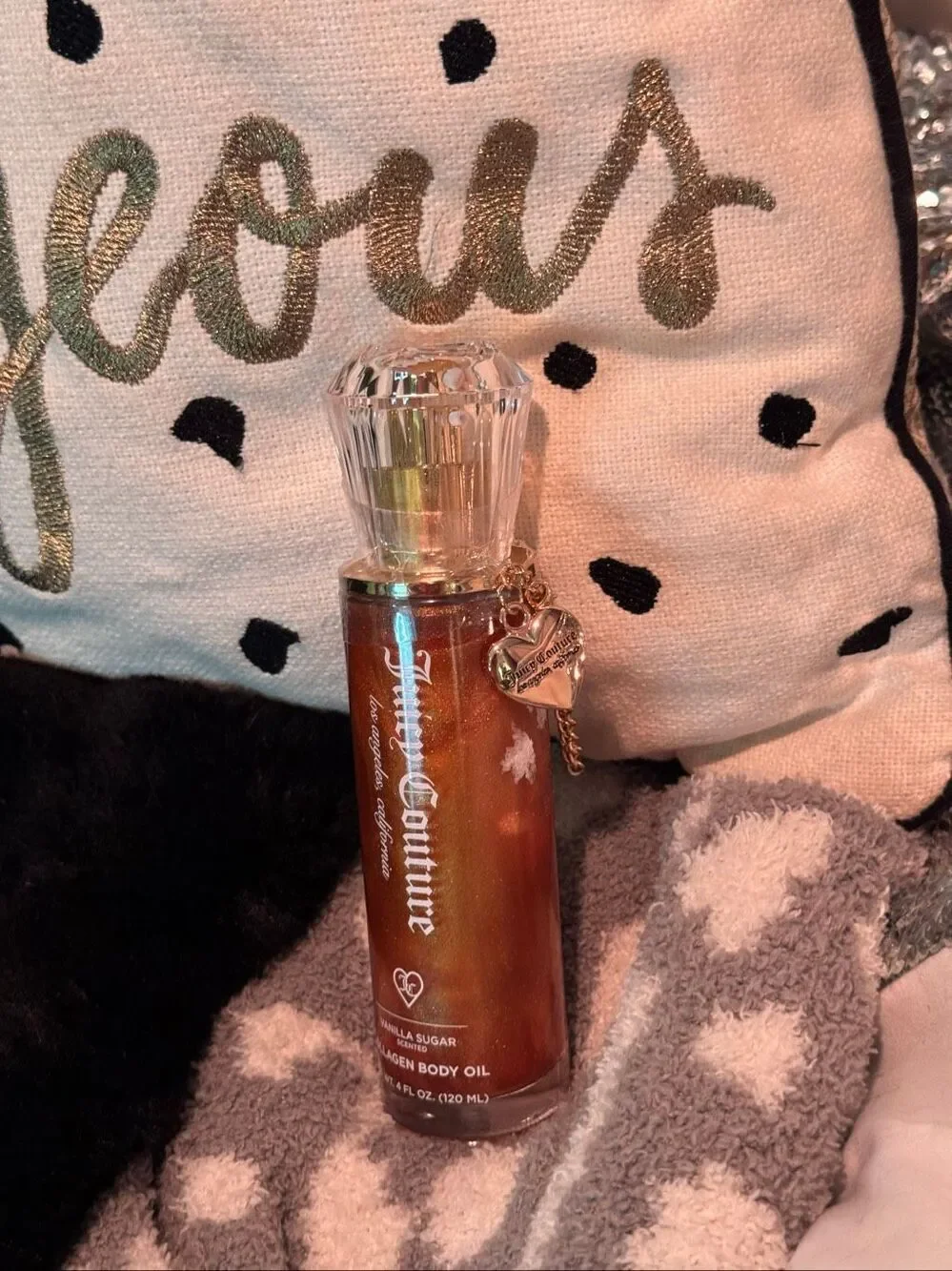 Juicy couture charm crown vanilla glitter bronzing shimmer oil Nwt